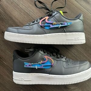 Nike Air Force 1 Low Carabiner Swoosh Dark Smoke Grey/Photo Blue-Volt